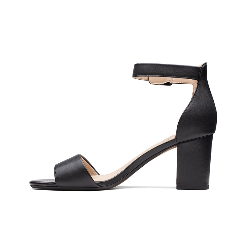 CLARKS Deva Mae Women's Sandals Camel Leather Fashion Shoes