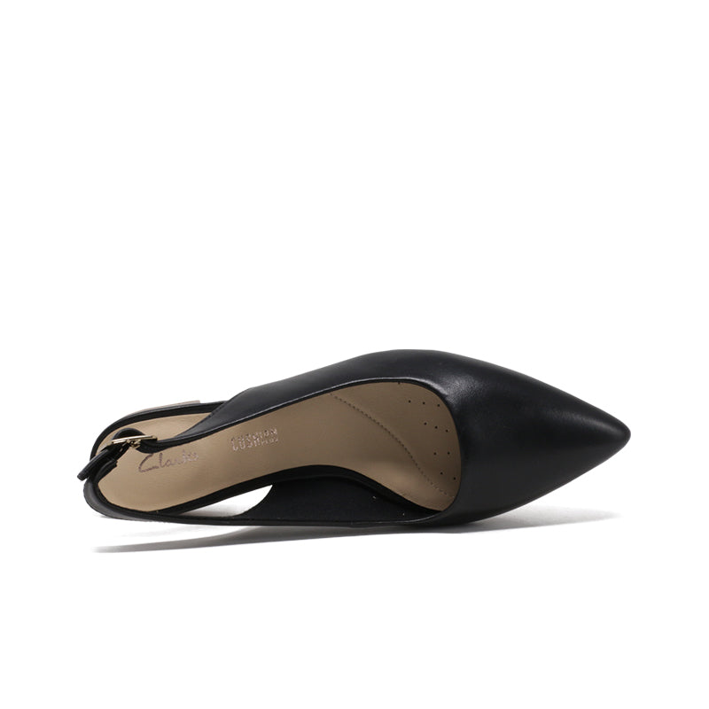 Clarks Laina15 Sling Women's Sandals Black Leather Fashion Shoes 26148860