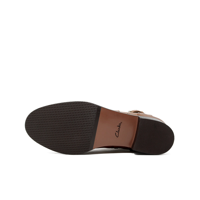 Clarks Hamble Buckle Women's Boots Black Leather Fashion Shoes 26151008