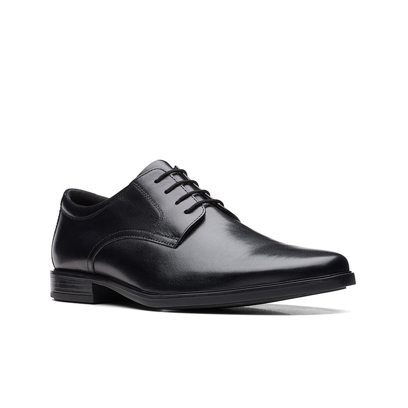 Clarks Howard Walk Mens Business Shoes Black Leather Formal Shoes