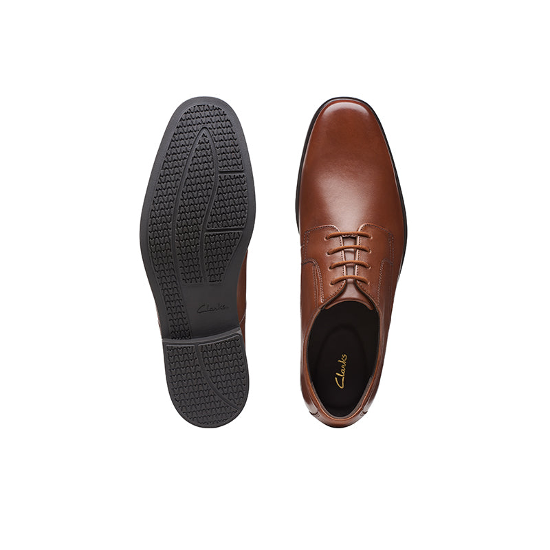 Clarks Howard Walk Mens Business Shoes Black Leather Formal Shoes