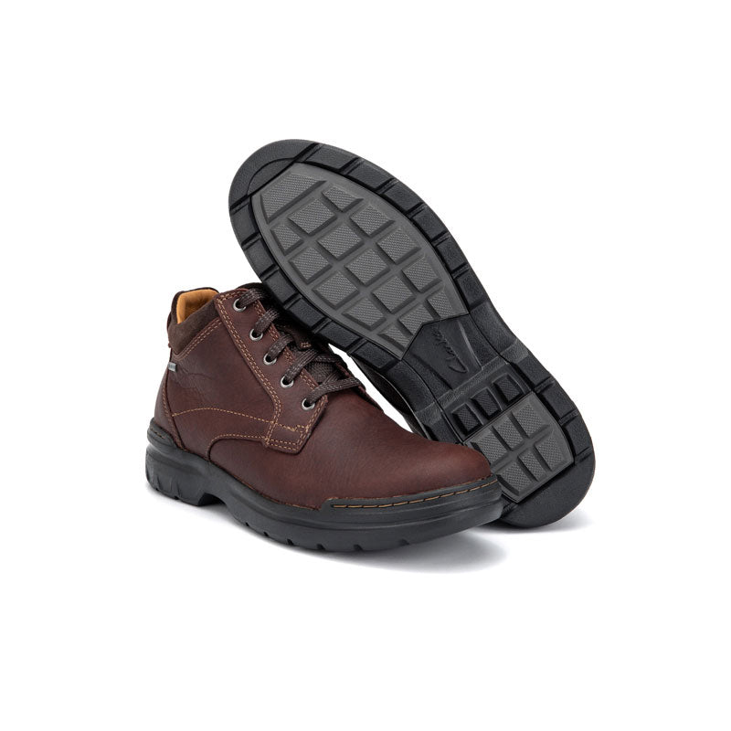 Clarks Rockie2 UpGTX Men's Boots Brown Leather Fashion Shoes 26163316