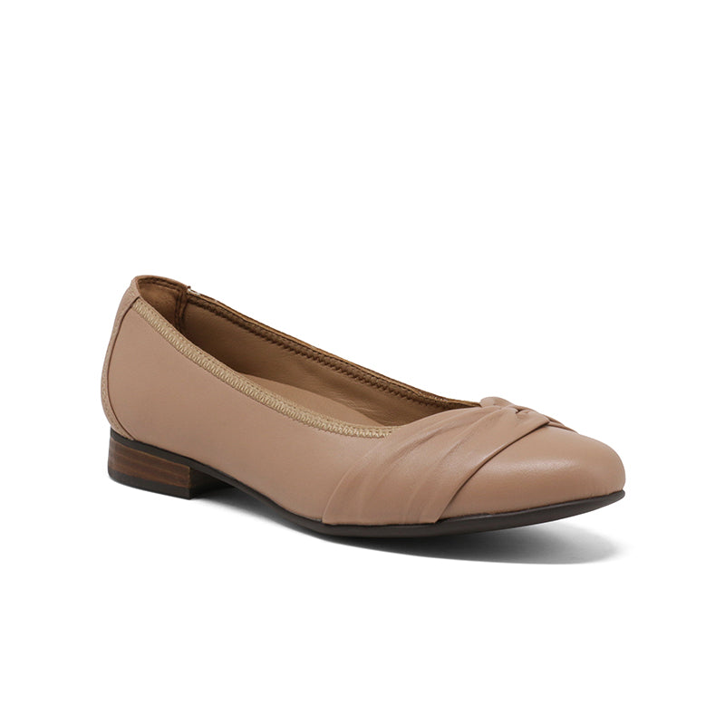 CLARKS Un Blush Wish Women's Flats Praline Leather Fashion Shoes