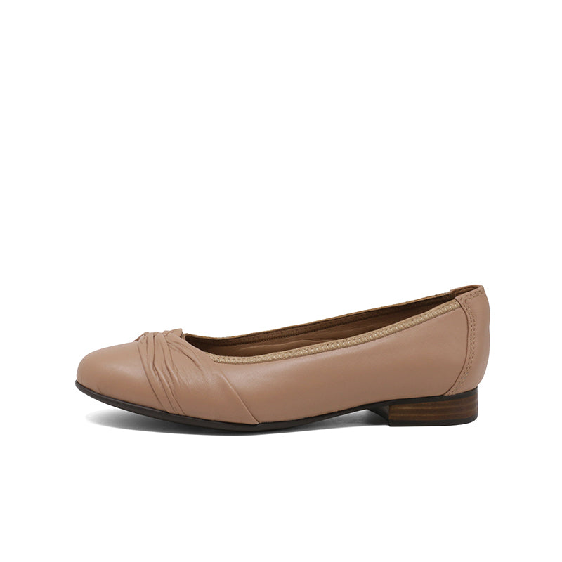 CLARKS Un Blush Wish Women's Flats Praline Leather Fashion Shoes