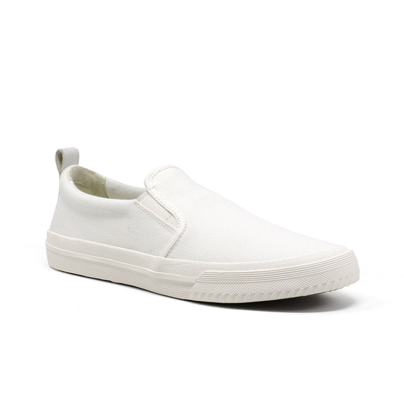 CLARKS Roxby Step Men's Loafers White Canvas Fashion Shoes