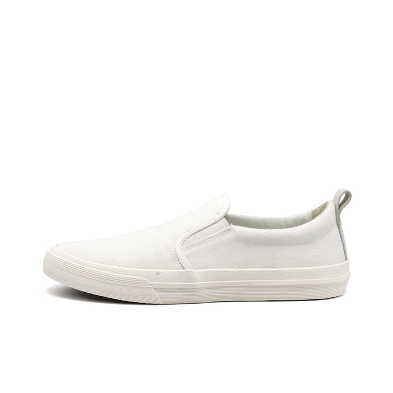 CLARKS Roxby Step Men's Loafers White Canvas Fashion Shoes