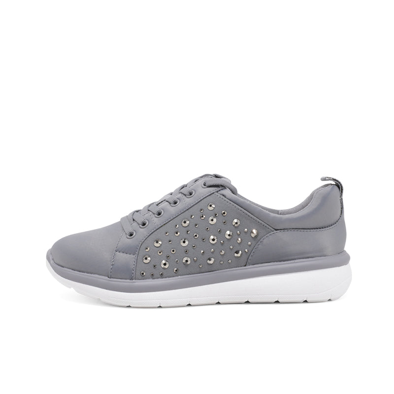 CLARKS Ezera Ave Women's Sneakers Taupe Metallic Fashion Shoes