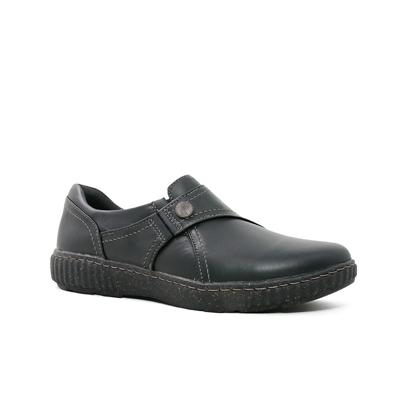 CLARKS Caroline Pearl Women's Loafers Black Leather Fashion Shoes