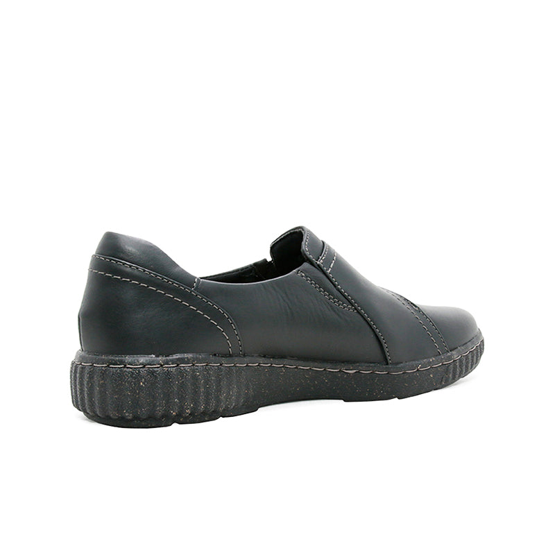 CLARKS Caroline Pearl Women's Loafers Black Leather Fashion Shoes