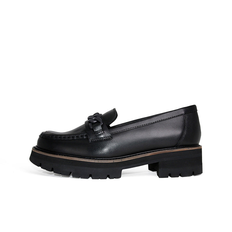 CLARKS Orianna Edge Women's Loafers Black Leather Fashion Shoes