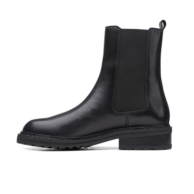 CLARKS Tilham Chelsea Women's Boots Black Casual Shoes