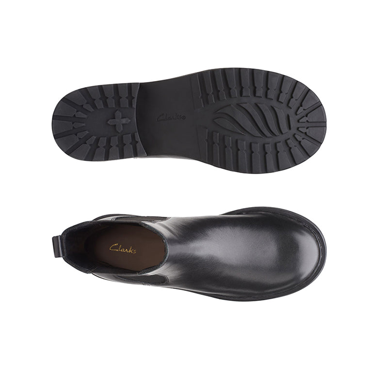 CLARKS Tilham Chelsea Women's Boots Black Casual Shoes