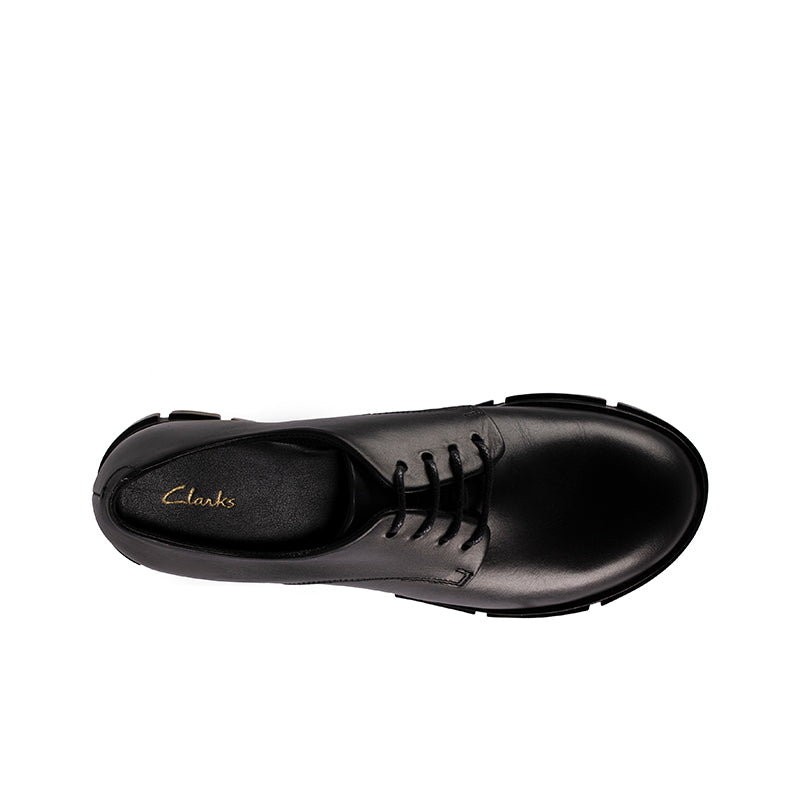 CLARKS Teala Lace Women's Business Shoes Black Leather Formal Shoes