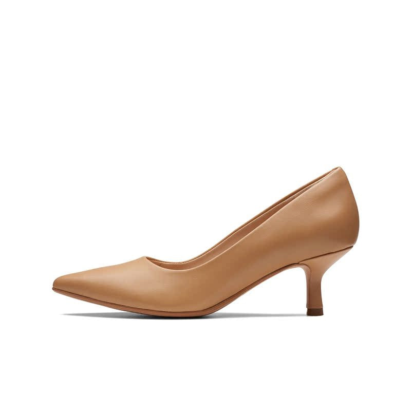 CLARKS Violet55 Rae Women's Heels British Tan Fashion Shoes