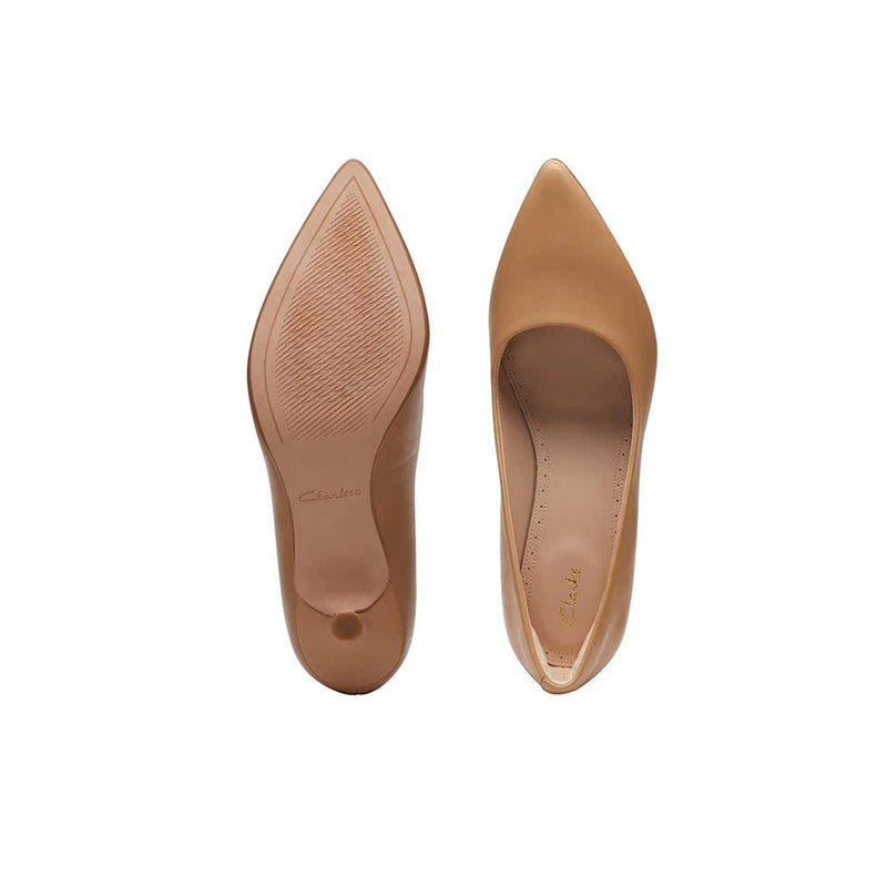 CLARKS Violet55 Rae Women's Heels British Tan Fashion Shoes