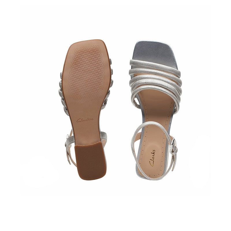 CLARKS Seren25 Part Women's Sandals Black Leather Fashion Shoes