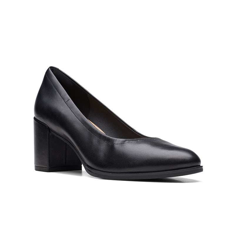 CLARKS Freva55 Court Women's Heels Praline Leather Fashion Shoes