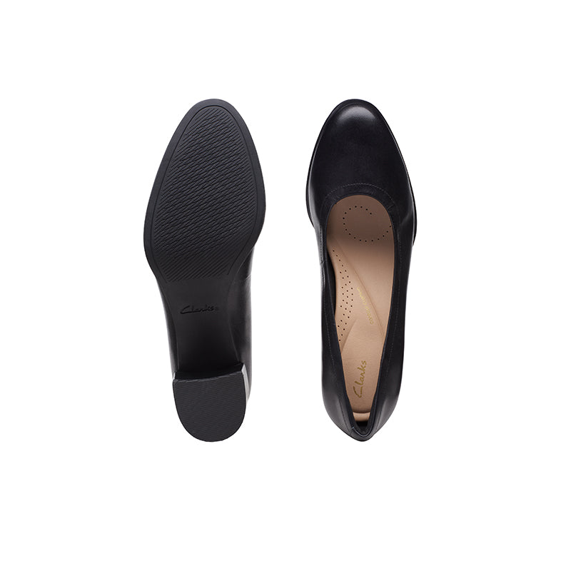 CLARKS Freva55 Court Women's Heels Praline Leather Fashion Shoes