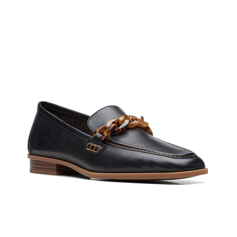 CLARKS Sarafyna Iris Women's Loafers Nougat Leather Fashion Shoes