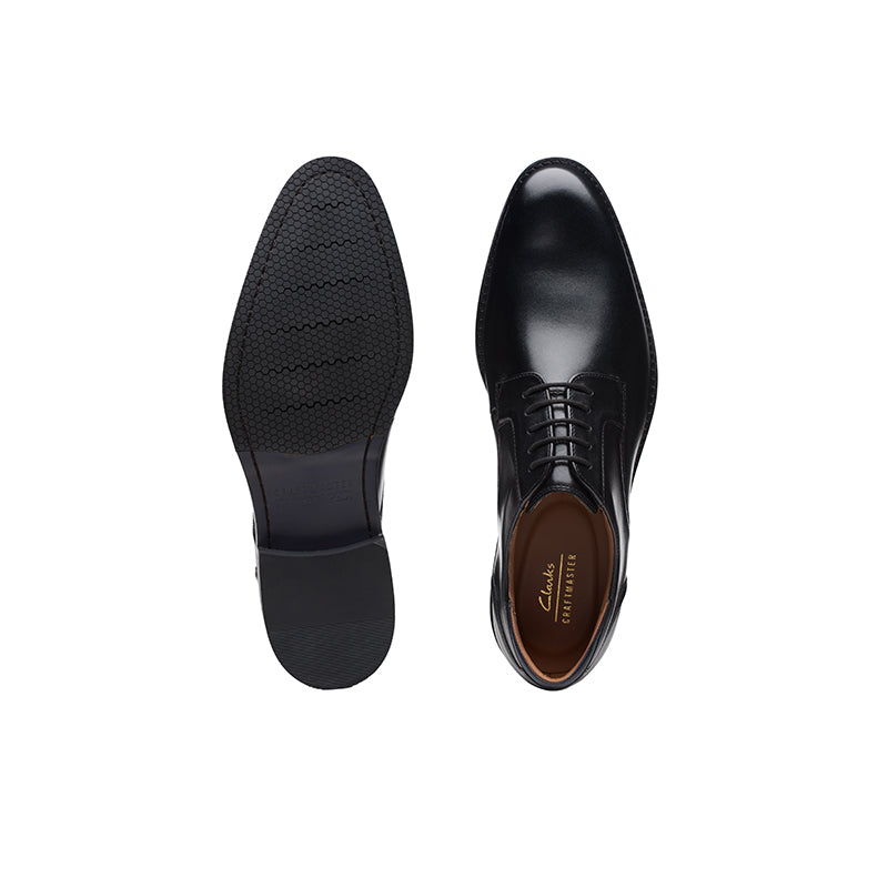 CLARKS CraftArlo Lace Men's Busies Shoes Black Leather Formal Shoes