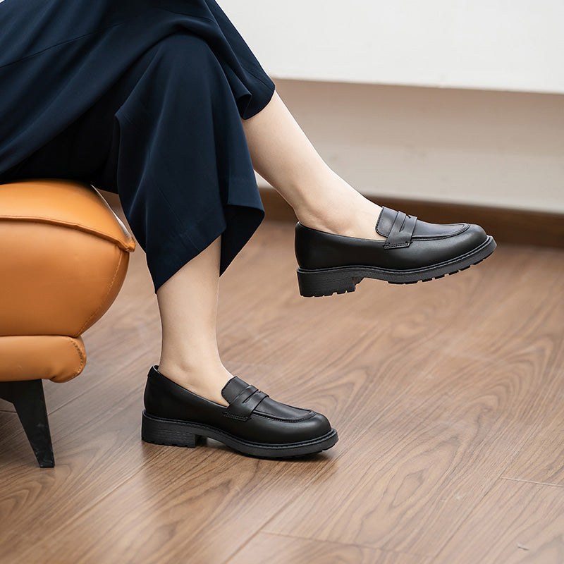 CLARKS Orinoco2 Penny Women's Loafers Leather Casual Shoes