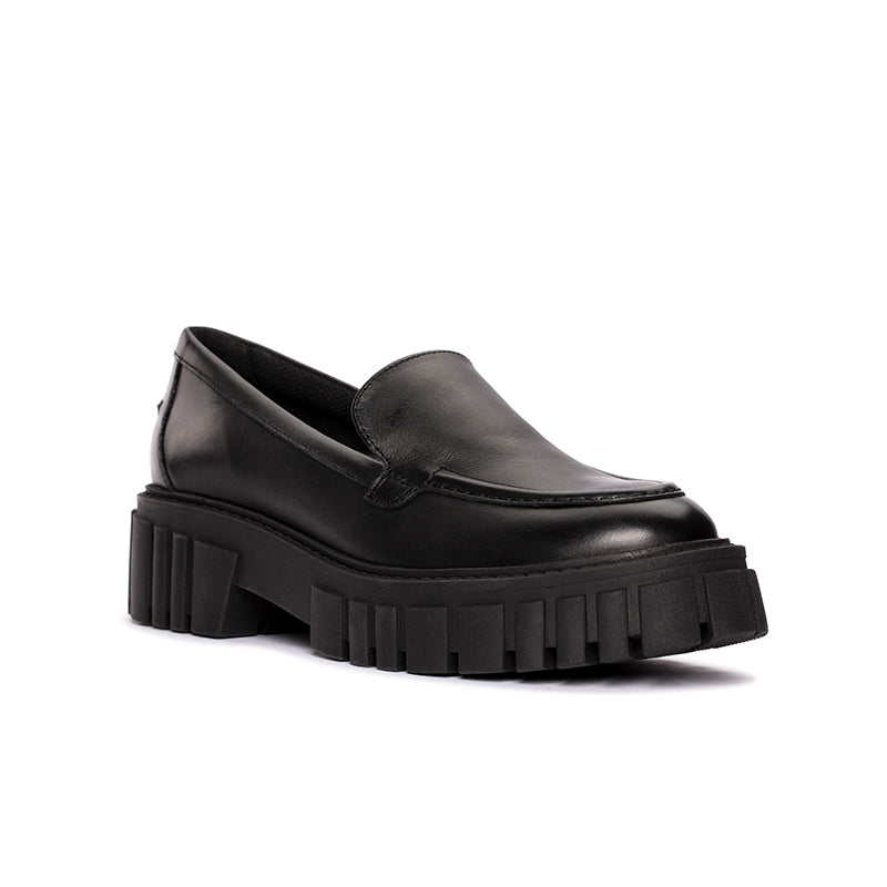 CLARKS Page Loafer Women's Loafers Black Leather Casual Shoes