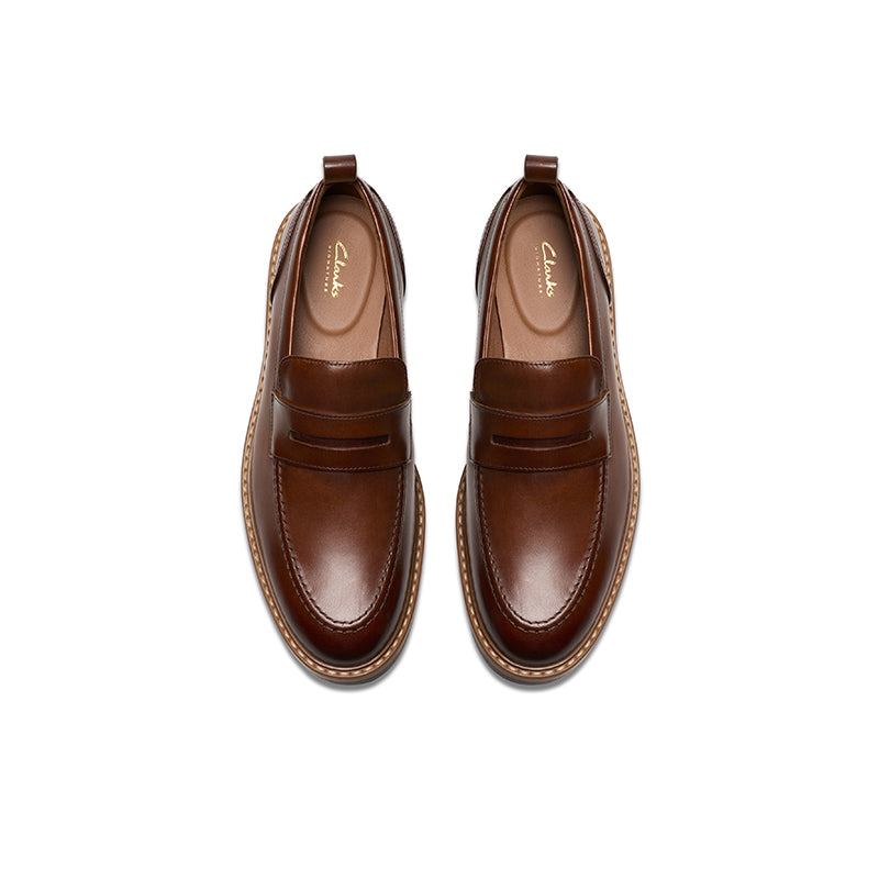 CLARKS Aldwin Step Men's Loafers Leather Casual Shoes