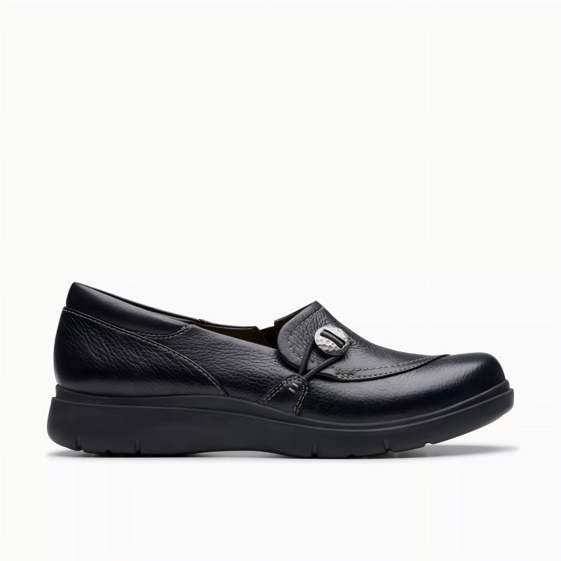 Clarks Certina Ease Women's Black Leather Fashion Casual Shoes 26179947