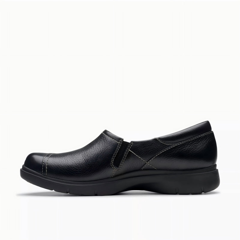 Clarks Certina Ease Women's Black Leather Fashion Casual Shoes 26179947