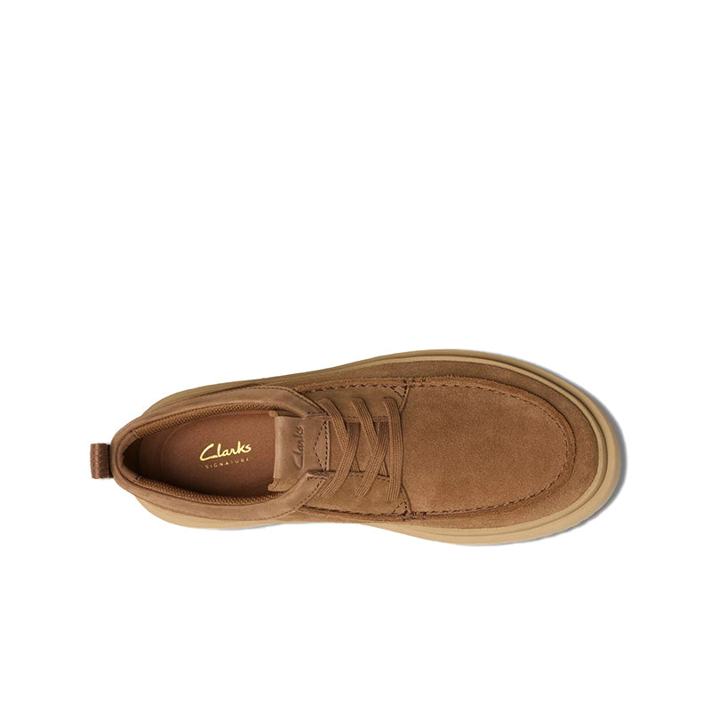 CLARKS Polden Moc Men's Loafers Dark Brown Suede Leather Casual Shoes
