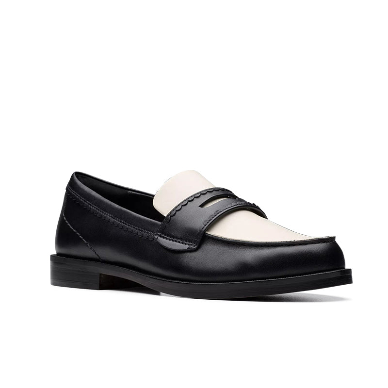CLARKS Straven Edge Women's Loafers Leather Casual Shoes