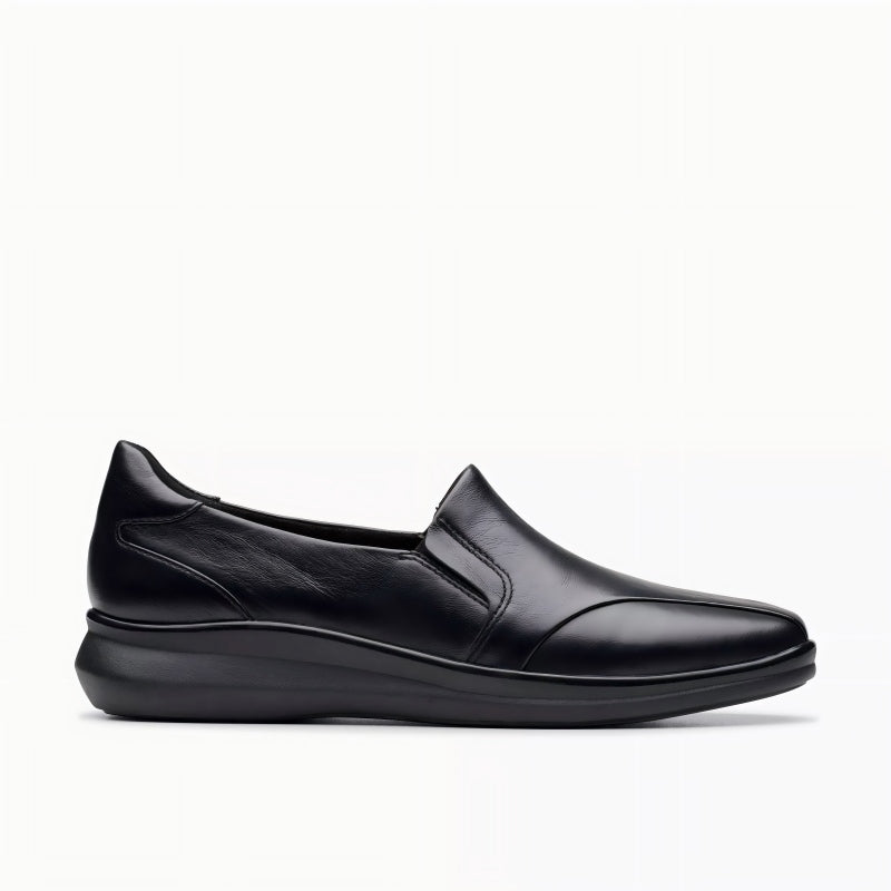 Clarks Lynell Edge Women's Black Leather Fashion Casual Shoes 26182968