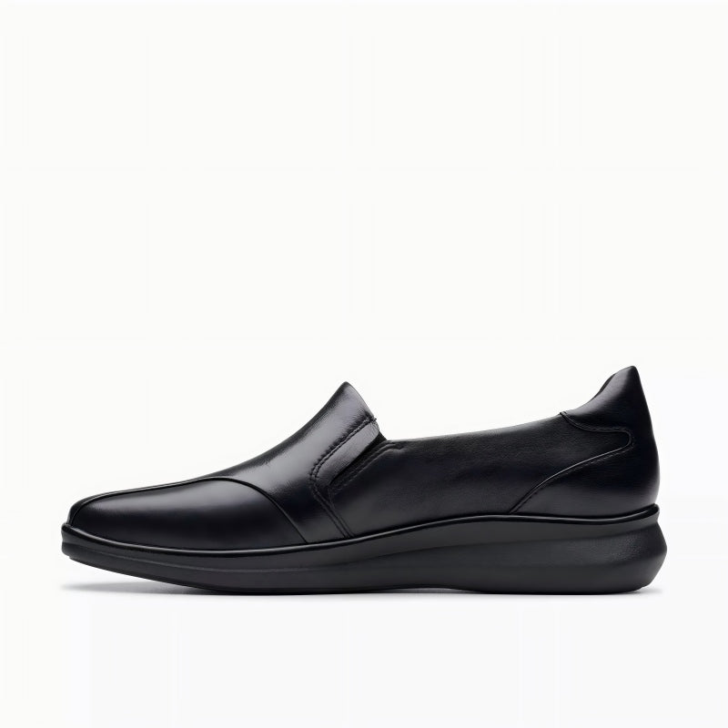 Clarks Lynell Edge Women's Black Leather Fashion Casual Shoes 26182968