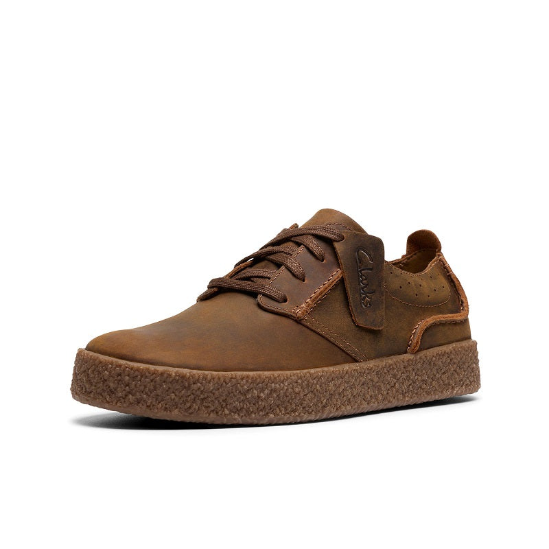 Clarks Streethill Lace Men's Sneakers Brown Oiled Leather Fashion Casual Shoes