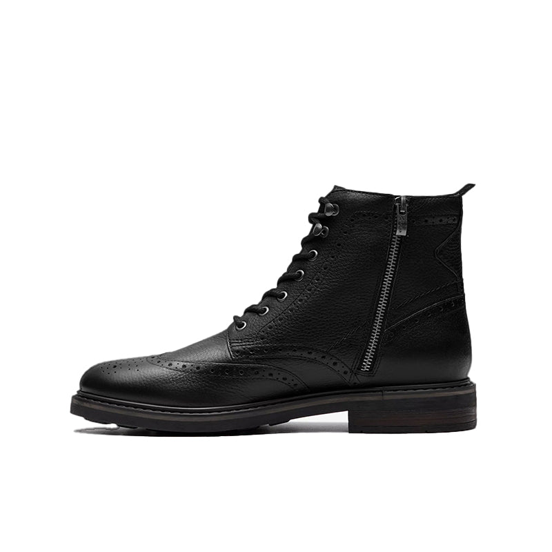 Clarks Newford Lace Men's Boots Lace Up Black Leather Casual Ankle Boots 26183842