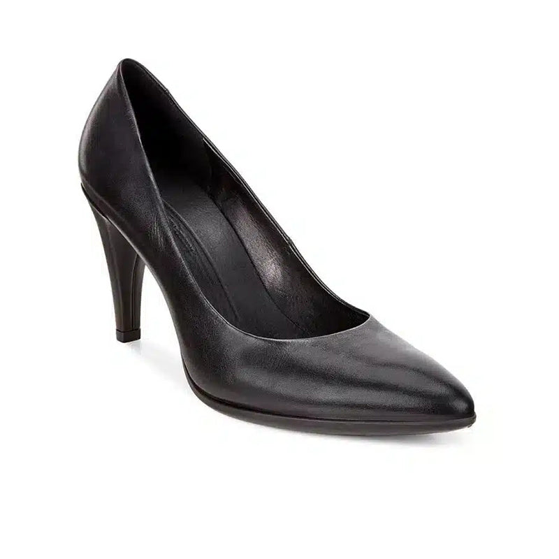 ECCO Shape 75 Women's Heels Black Leather Formal Shoes 269503