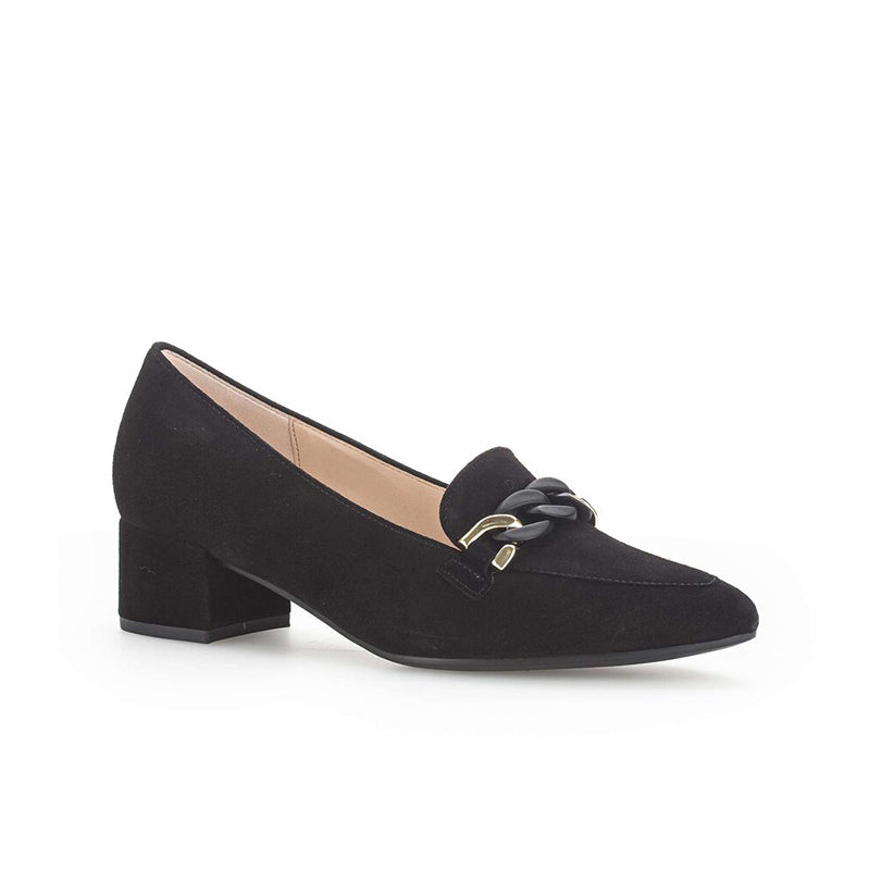 Gabor Hoolie Womens Heels Black Leather Casual Shoes 31441