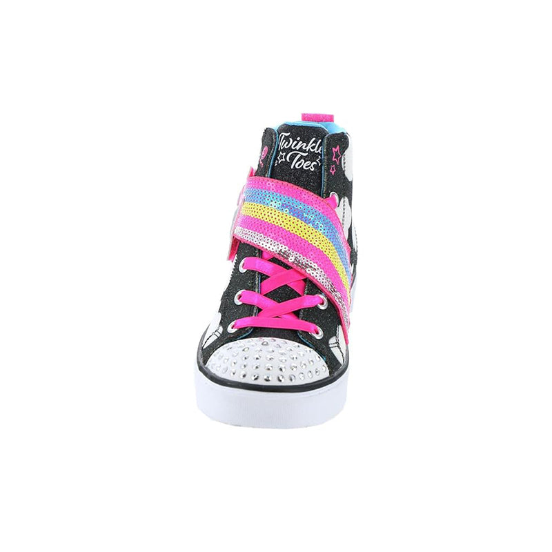 Skechers Twinkle Sparks Girl's Flats Boots Black Multi Casual Shoes 314775