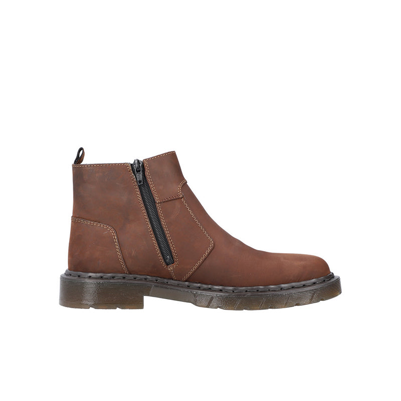 Rieker Men's Boots Brown Classic Outdoor Zip Casual Shoes 31650