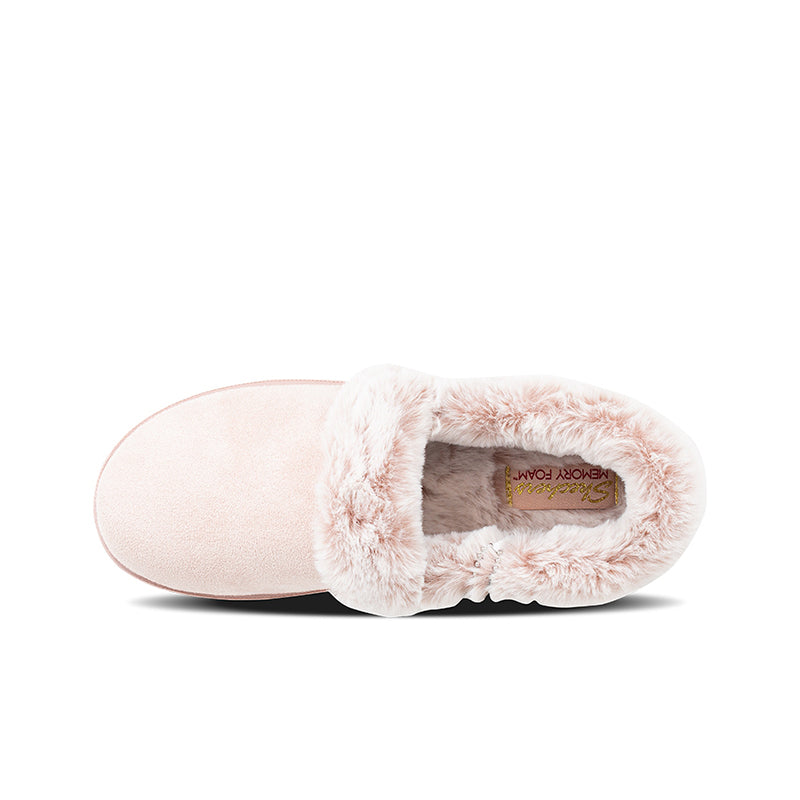 Skechers Cozy Campfire Team Toasty Women's Slippers Pink Winter Casual Shoes 32777