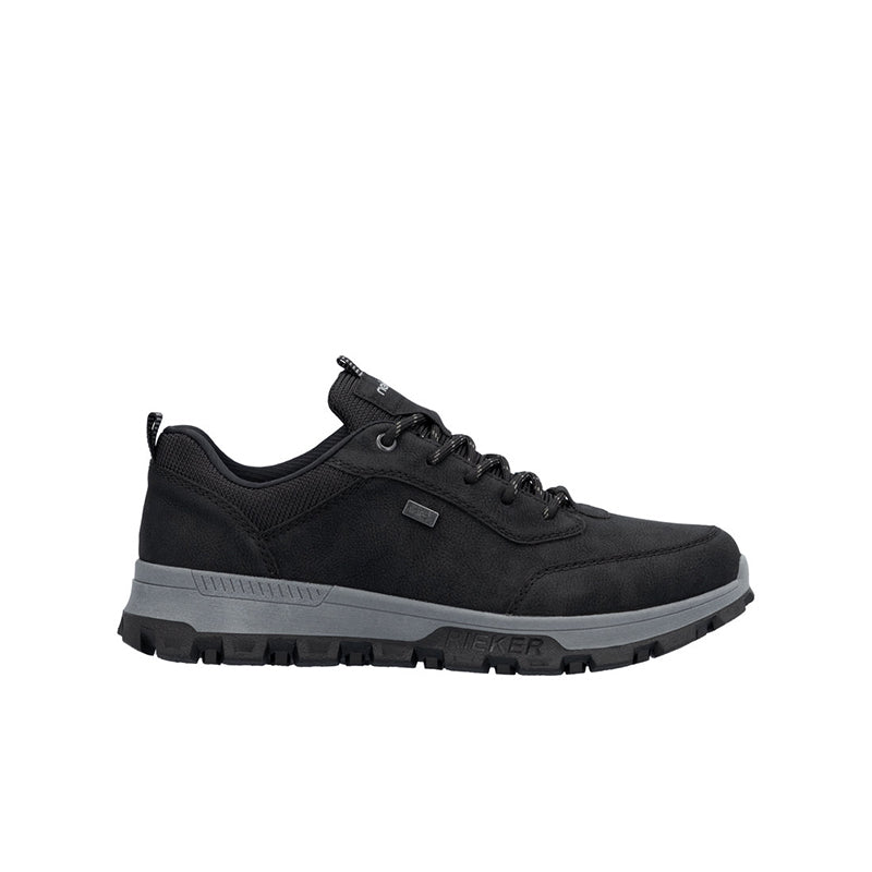 Rieker Men's Sneakers Black Waterproof Lace-up Casual Shoes 35503