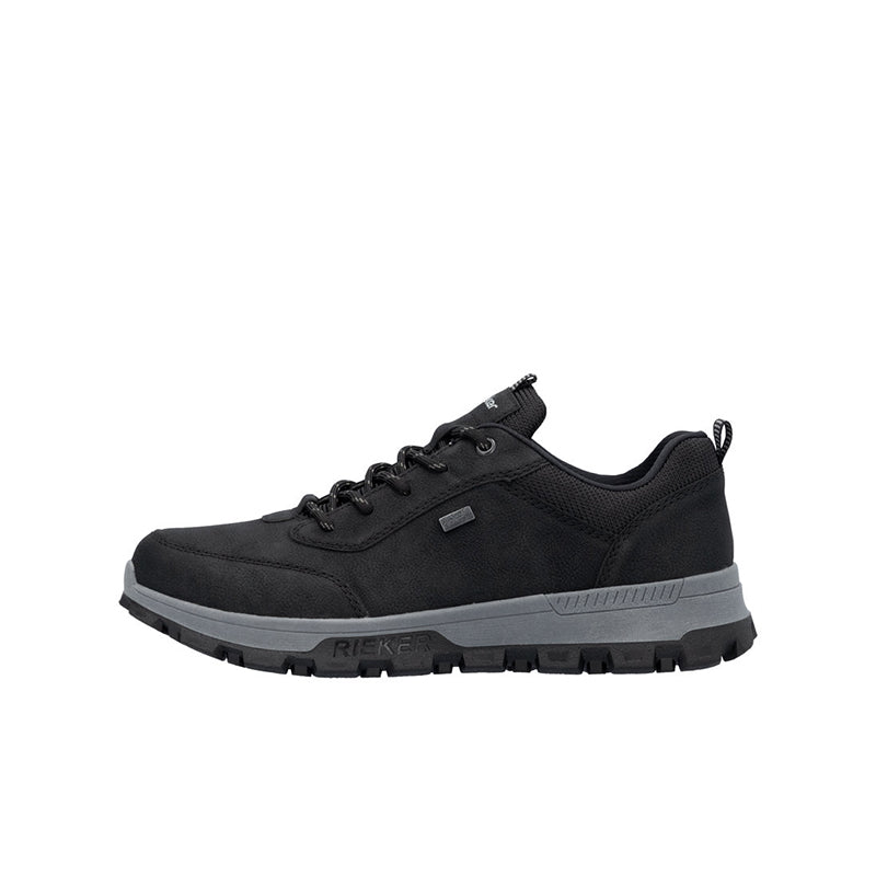 Rieker Men's Sneakers Black Waterproof Lace-up Casual Shoes 35503