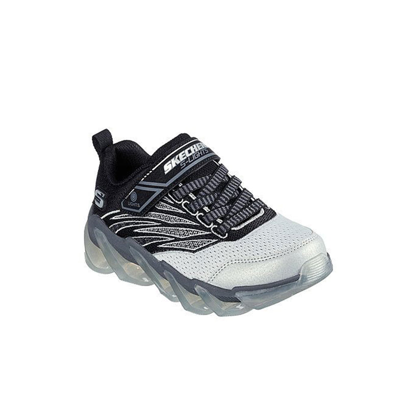 Skechers S Lights Boy's Sneakers Black Grey Casual Shoes 400132L