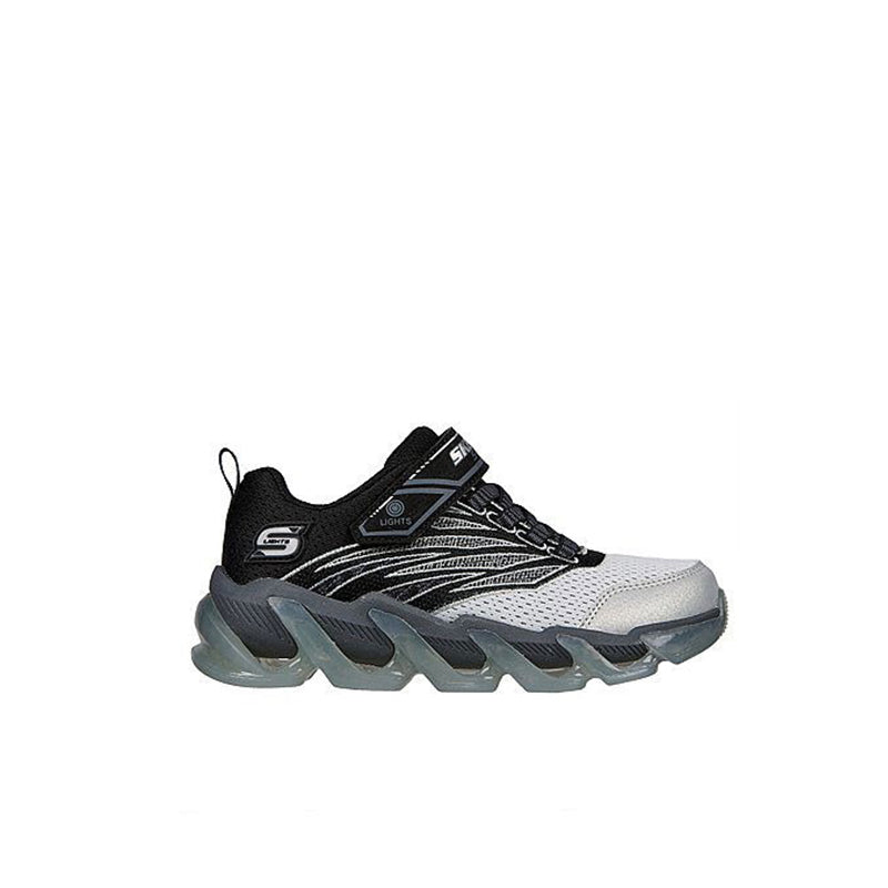 Skechers S Lights Boy's Sneakers Black Grey Casual Shoes 400132L