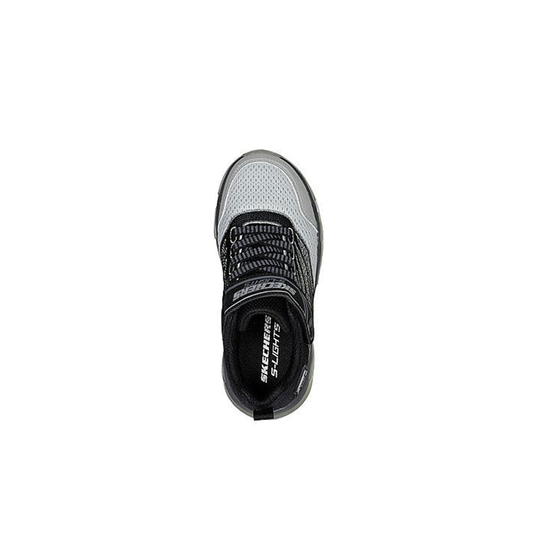 Skechers S Lights Boy's Sneakers Black Grey Casual Shoes 400132L