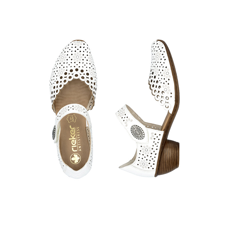 Rieker Women's Sandals Patent Closed Toe Casual Sandals 43753