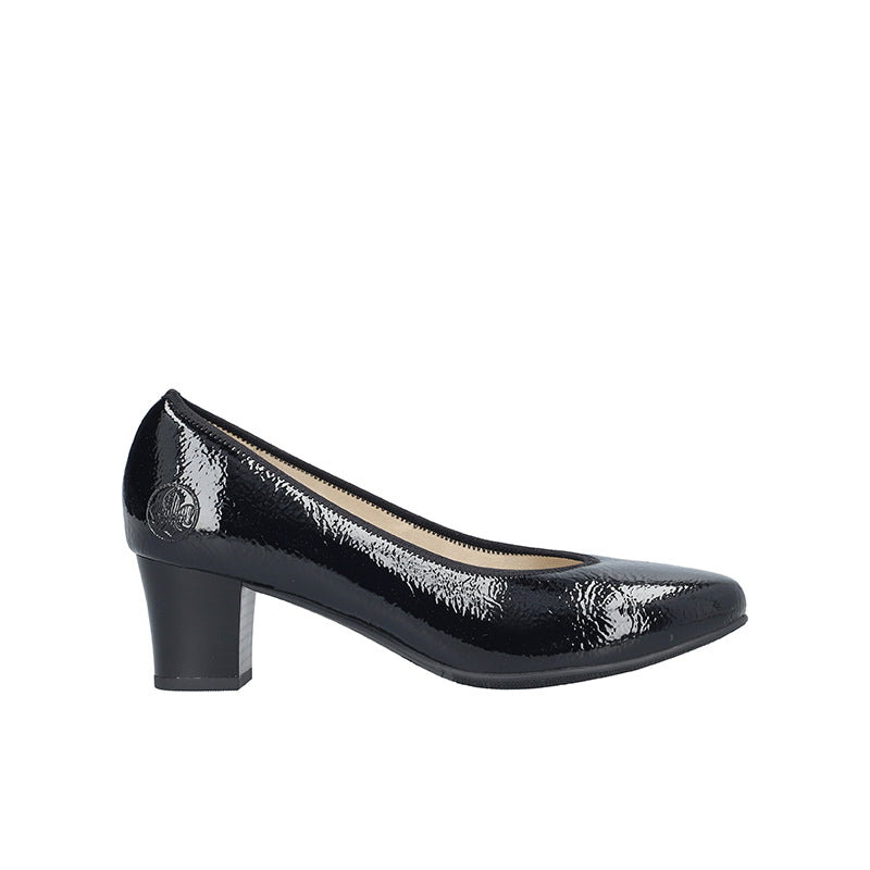 Rieker Women's Heels Lightweight Leather Black Work Shoes 44650