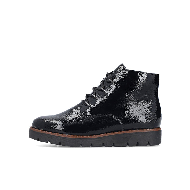 Rieker Women's Boots Black/Red Fashion Lace-up Ankle Boots 44902