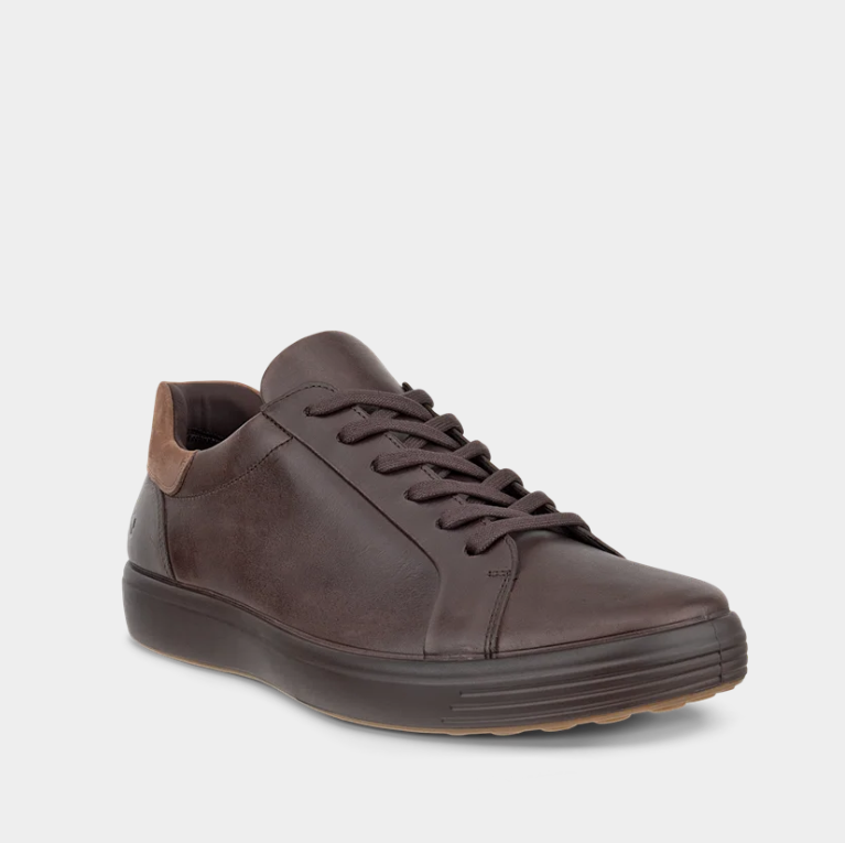 ECCO SOFT 7 Men's Sneakers Brown Leather Fashion Casual Shoes 470824