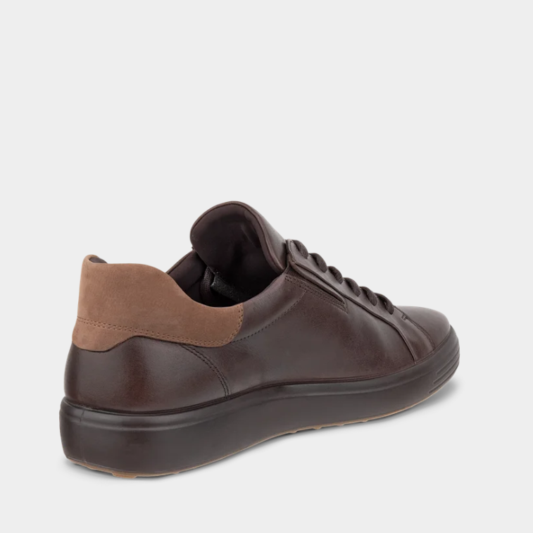 ECCO SOFT 7 Men's Sneakers Brown Leather Fashion Casual Shoes 470824